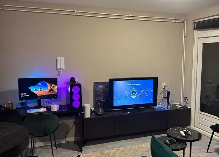 Apartment Stylish Led Balcony Swing Parking By Door